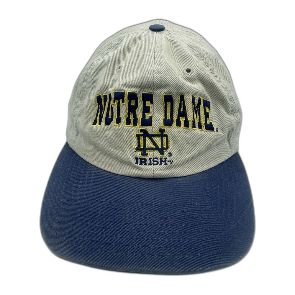 Vintage Notre Dame Hat Strapback 90s Y2K Dad Cap